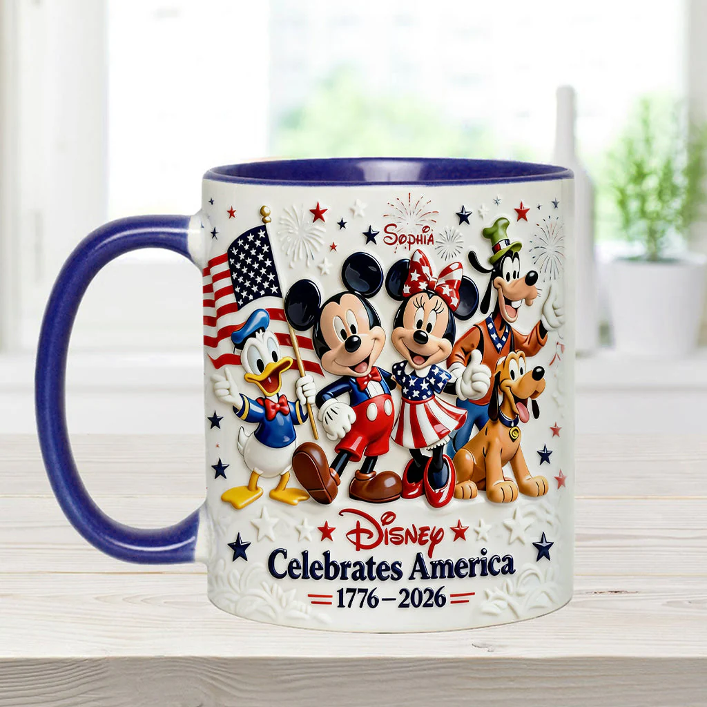 MkMo Magic Mouse Celebrate USA’s 250th Anniversary - Personalized Accent Mug HH01 - Image 4
