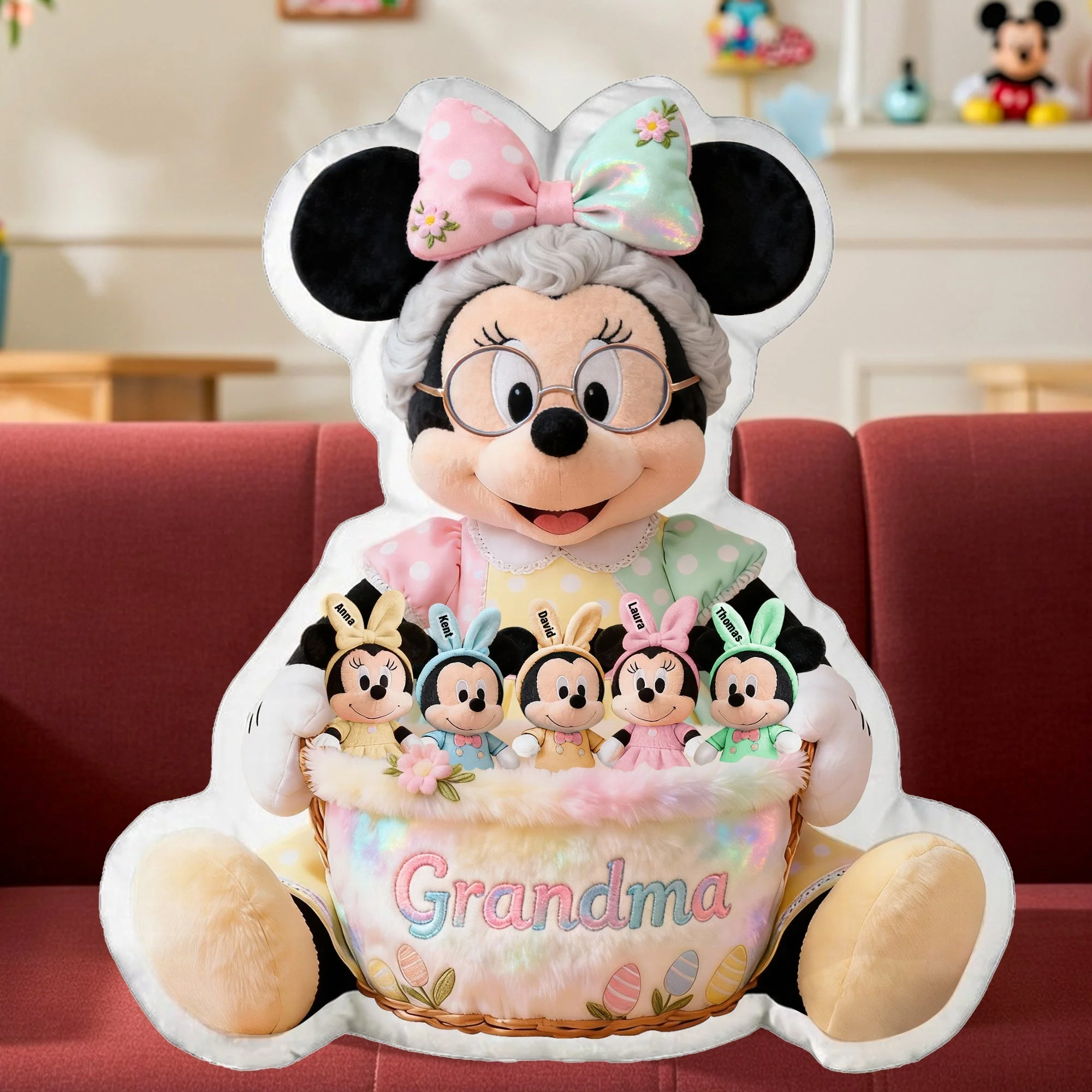 MkMo Magic Mouse Easter Mom - Personalized Custom Shaped Pillow - Gift For Mom, Easter's Day NL122 - Image 2