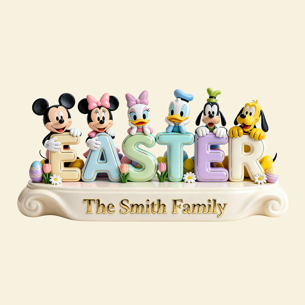 MkMo Magic Mouse Family Makes Every Season Brighter - Personalized Acrylic Plaque - Gift For Easter, Family NL122 - Image 4