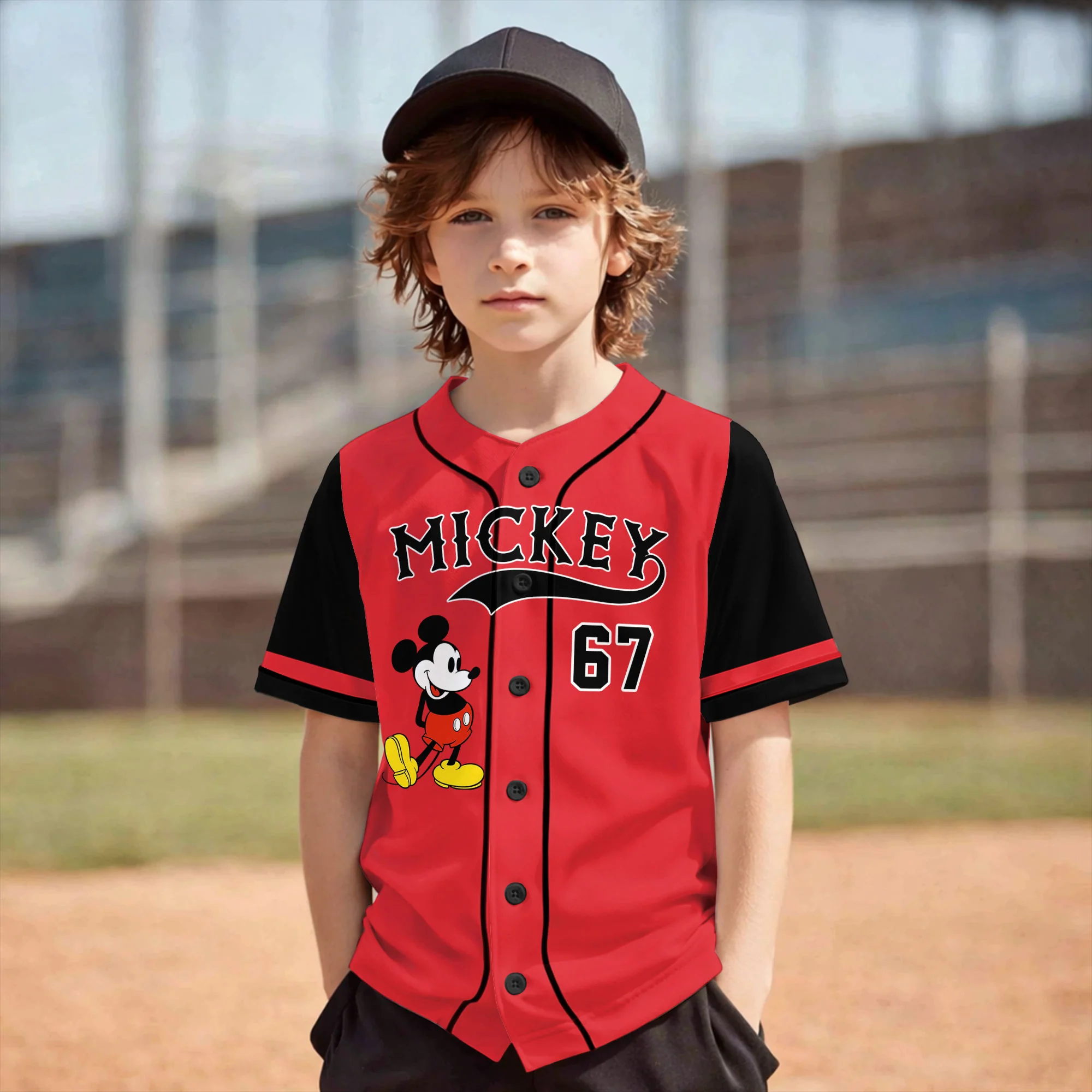 MkMo Magic Mouse Friends - Personalized Baseball Jersey For Kids, Youth, Adult - Gift For Kids, Movie Fans NL122 - Image 2
