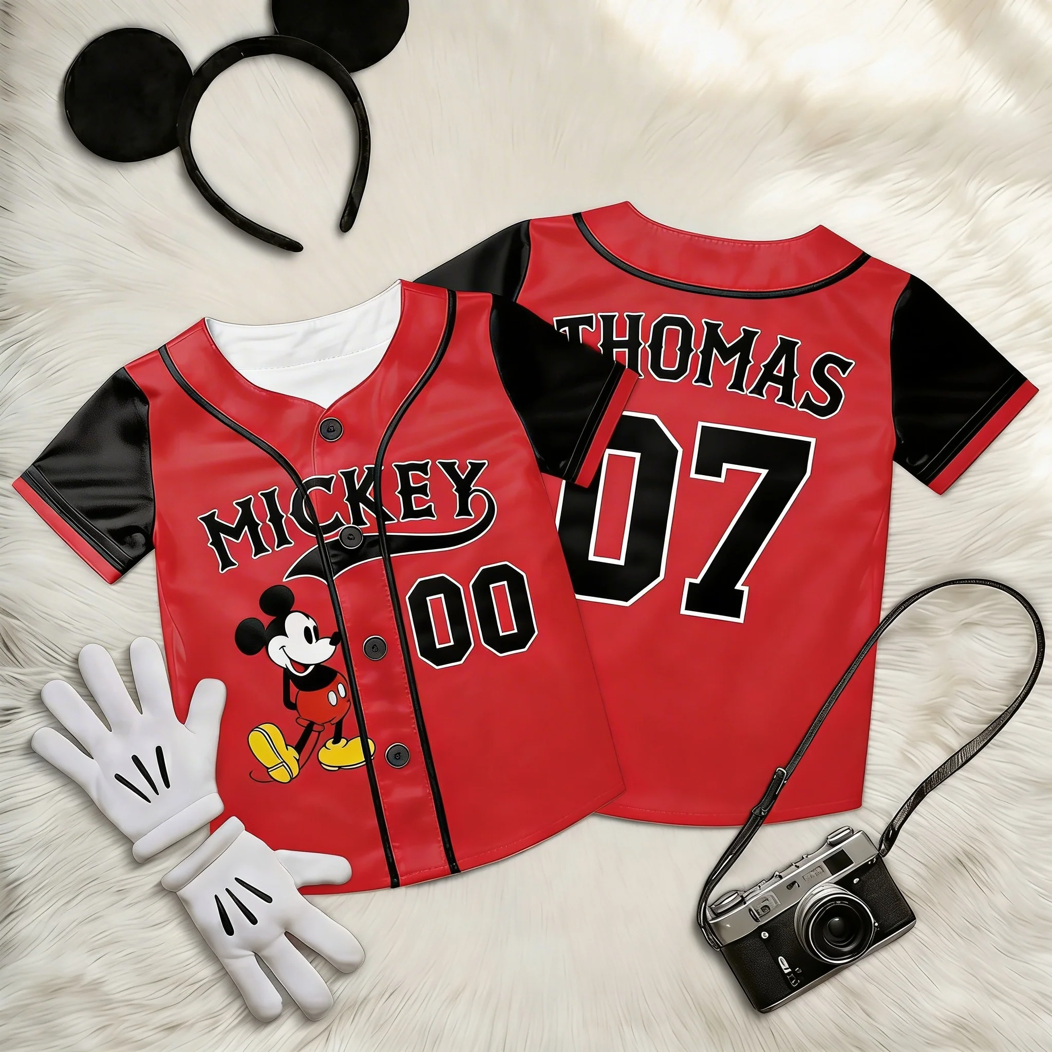 MkMo Magic Mouse Friends - Personalized Baseball Jersey For Kids, Youth, Adult - Gift For Kids, Movie Fans NL122 - Image 3