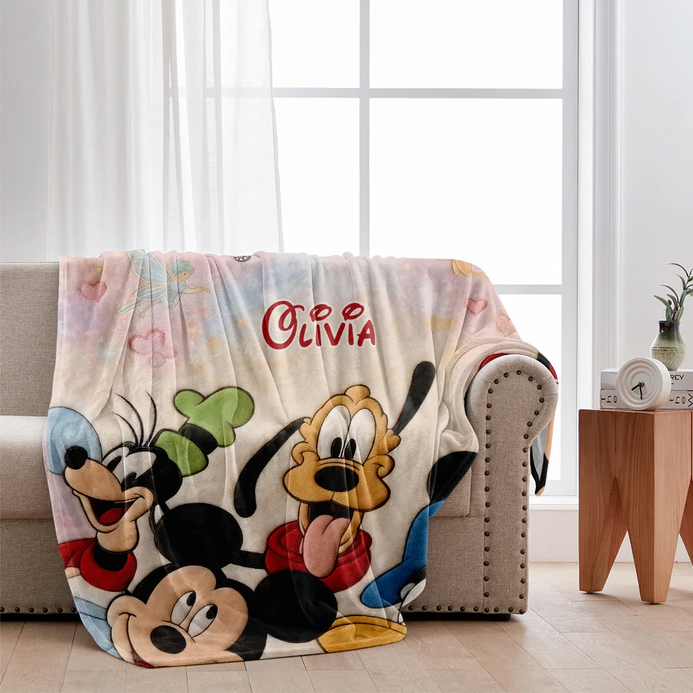 MkMo Magic Mouse Friends - Personalized Blanket - Gift For Movie Fans - Image 2