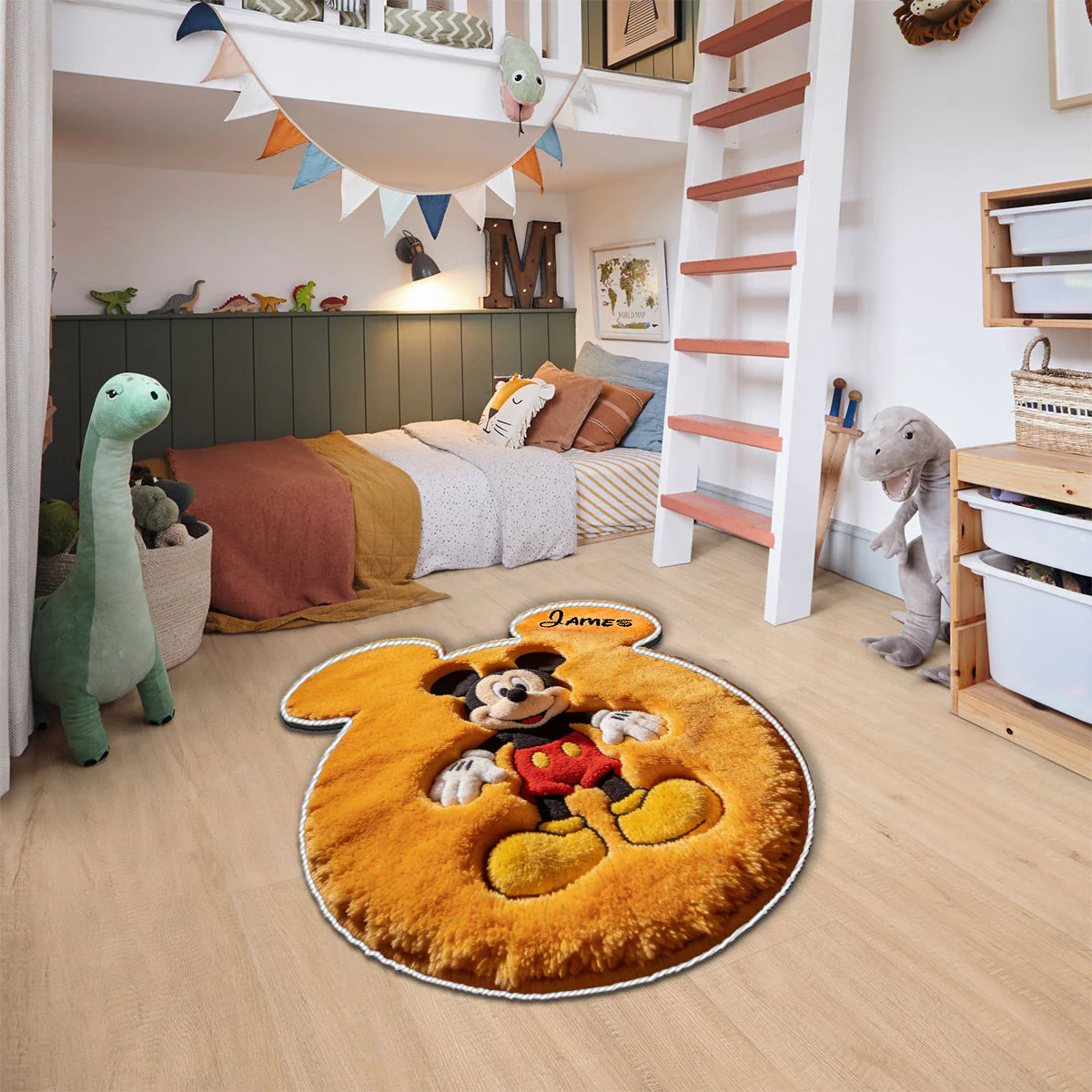 MkMo Magic Mouse Friends - Personalized Custom Shaped Doormat - Gift For Family, Movie Fans - Image 3