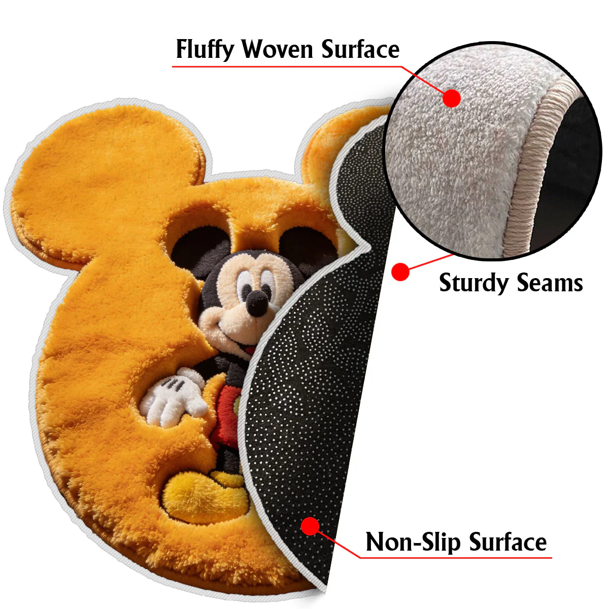 MkMo Magic Mouse Friends - Personalized Custom Shaped Doormat - Gift For Family, Movie Fans - Image 8