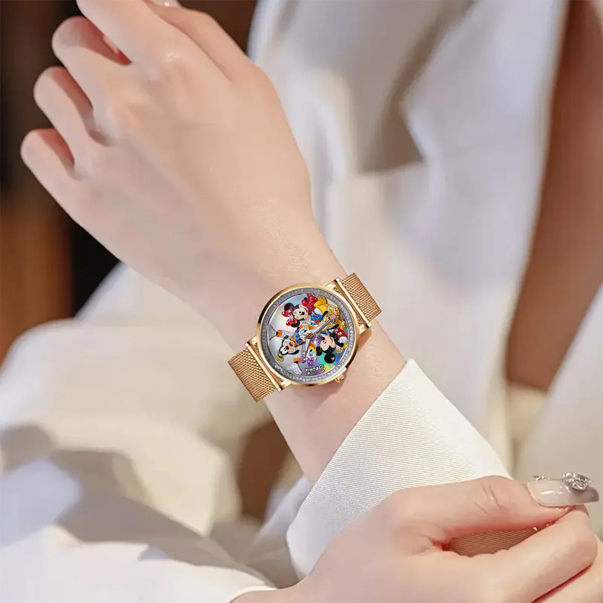 MkMo Magic Mouse Friends - Personalized Women Hand Watch - Gift For Movie Fans - Image 2
