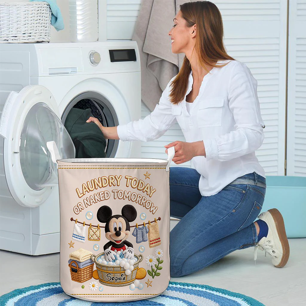 MkMo Magic Mouse Laundry Today - Personalized Storage Basket - Gift For Laundry Lovers - Image 6