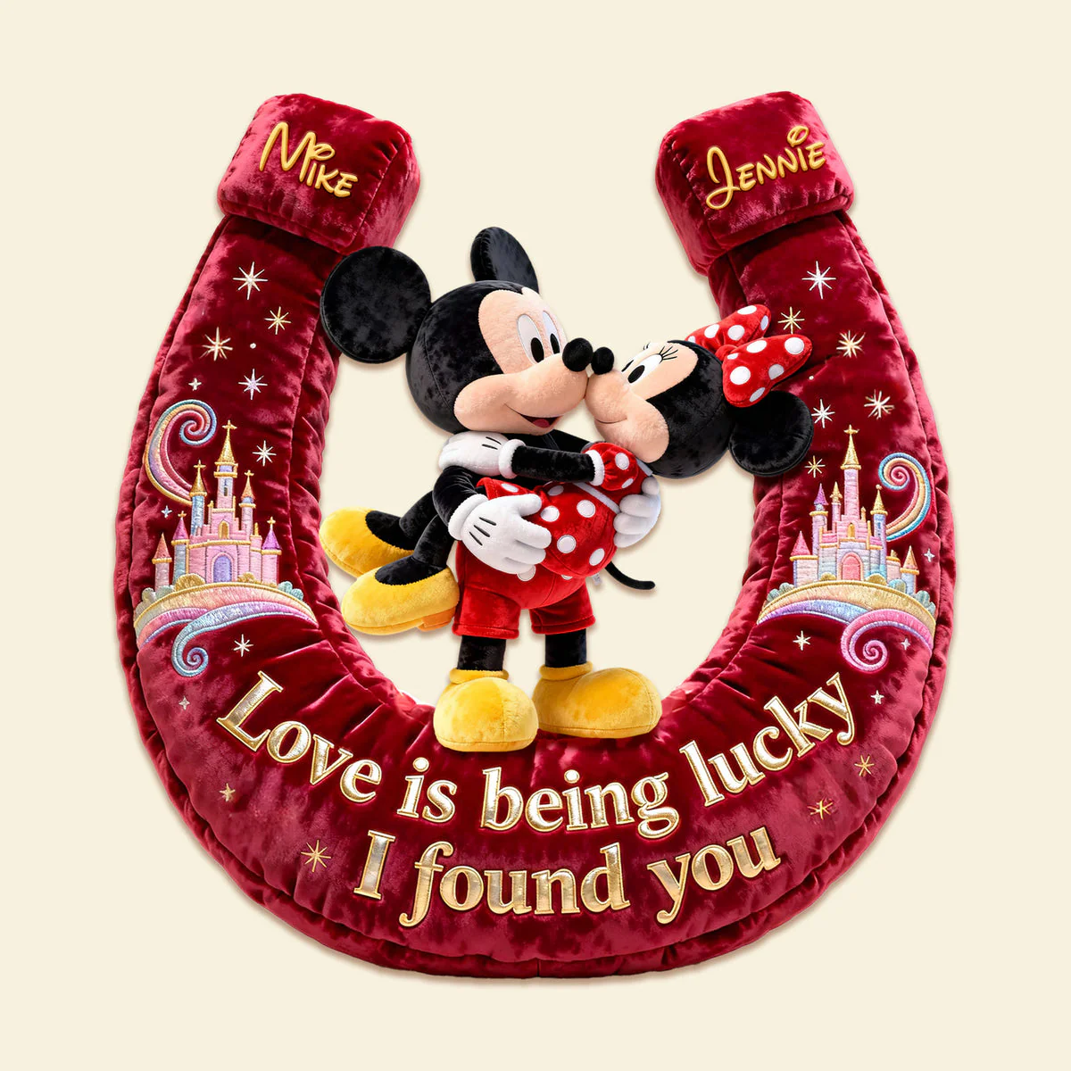MkMo Magic Mouse Love Is Being Lucky - Personalized Custom Shaped Pillow - Gift For Movie Fans, Couples NL122 - Image 3