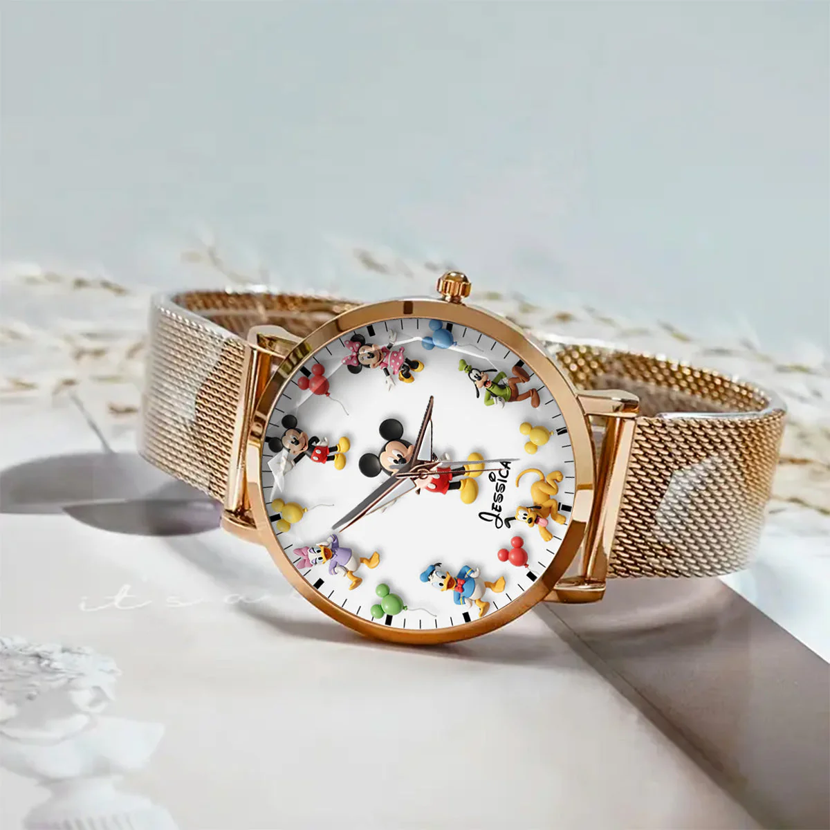 MkMo Magic Mouse Magical Moments - Personailzed Women Hand Watch - Gift For Her, Movie Fans NL122 - Image 3