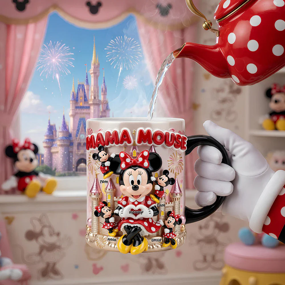 MkMo Magic Mouse Sweet Castle Mom - Personalized Coffee Mug - Gift For Mother's Day - Image 3