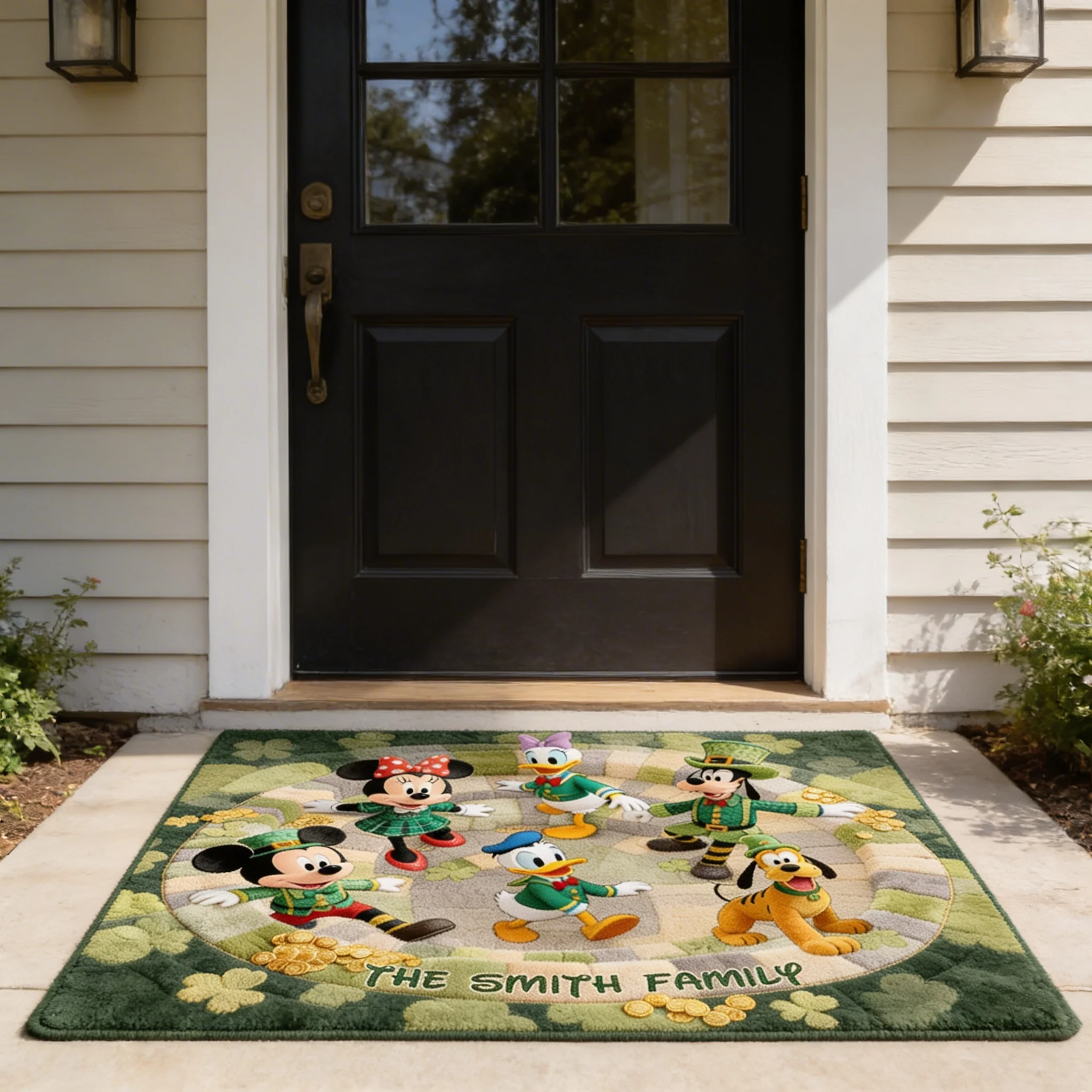 MkMo Magic Mouse The Lucky Family Celebration - Personalized Doormat - Gift For Family, Movie Fans, St. Patrick's Day NL122 - Image 4