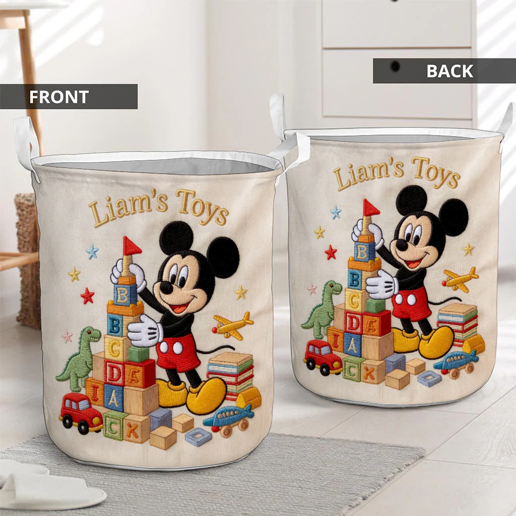 MkMo Magic Mouse Toy Stuff - Personalized Storage Basket - Gift For Kids - Image 2