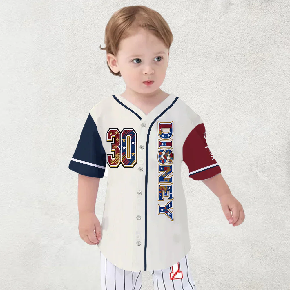 MkMo Magic Mouse USA 250th Anniversary - Personalized Baseball Jersey For Kid, Adult - Gift For Movie Fans, Patriots HH01 - Image 4