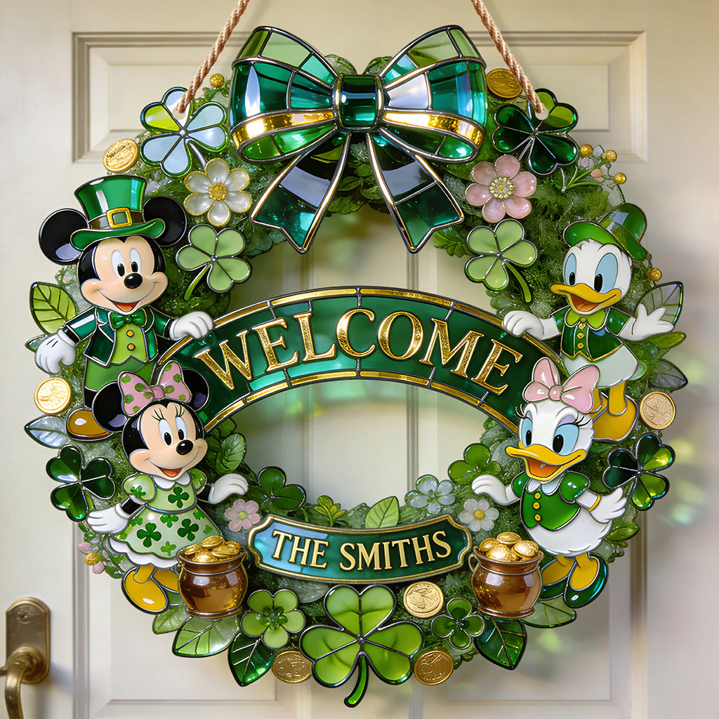 MkMo Magic Mouse Welcome To My Family - Personalized Wood Sign - Gift For Family, Fan Movies, St. Patrick's Day HH01