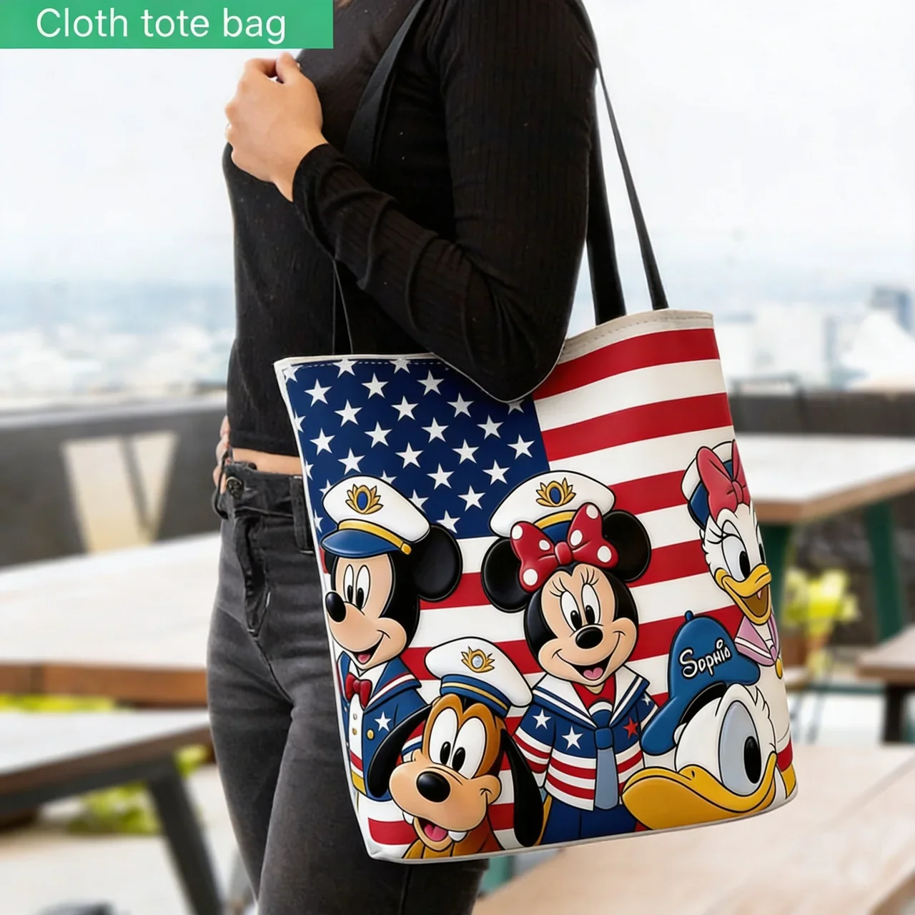 MkMo Magic Mouse With Friends Celebrate 250 Years Of America - Personalized Tote Bag - Gift For Fan Movies HH01 - Image 2