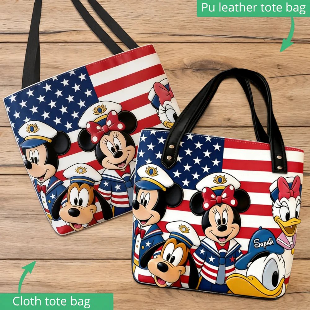 MkMo Magic Mouse With Friends Celebrate 250 Years Of America - Personalized Tote Bag - Gift For Fan Movies HH01 - Image 3