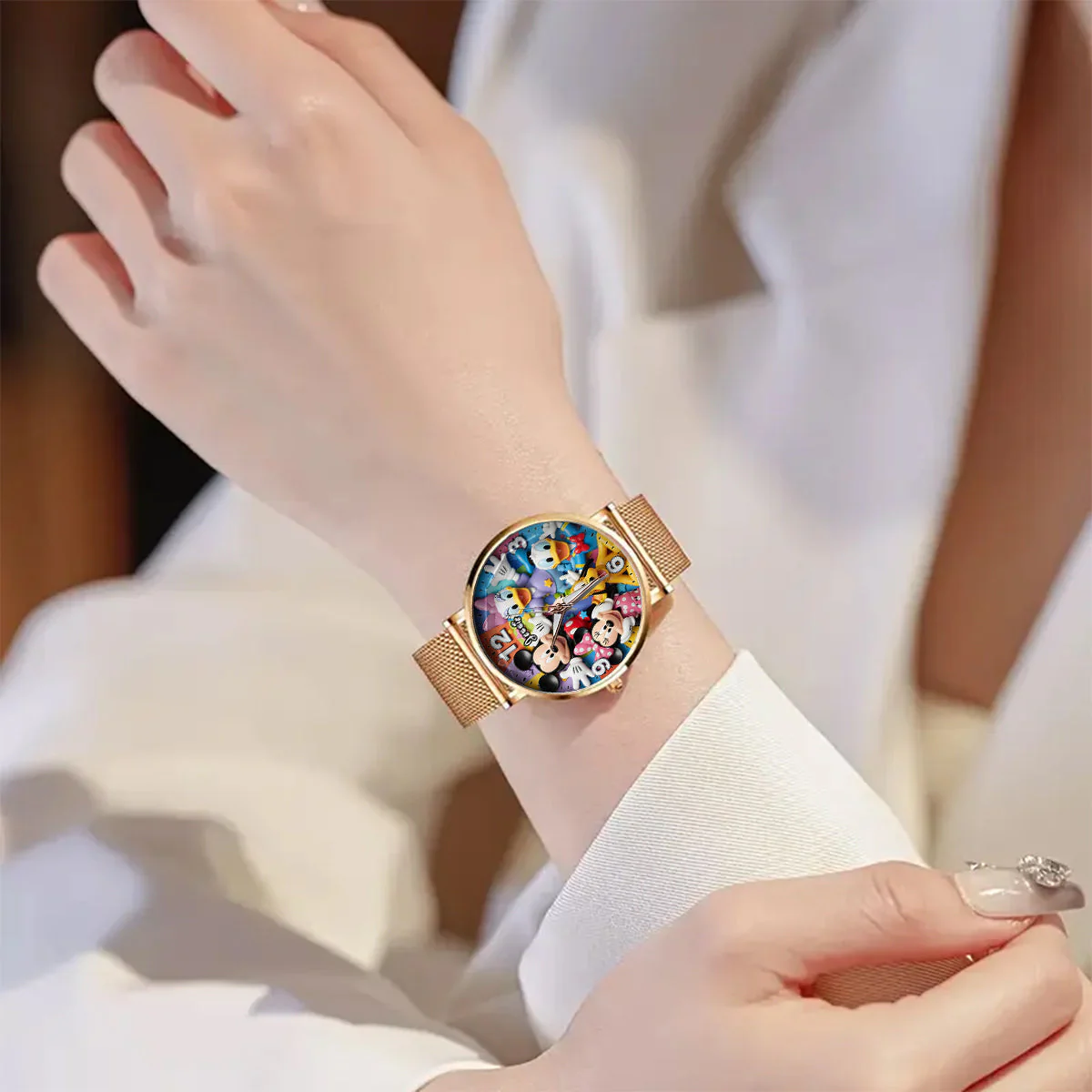 MkMo Magic Mouse With Friends - Personalized Women Hand Watch - Gift For Her, Movie Fans HH01 - Image 4
