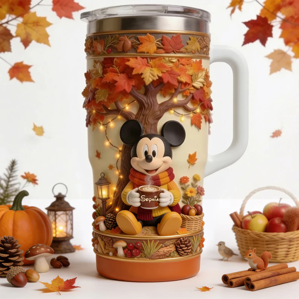 MkMo The Most Beautiful Time Of The Year With Magic Mouse - Fall Vibes - Personalized Tumbler