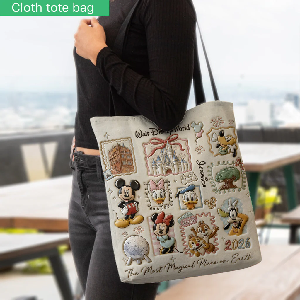 MkMo The Most Magical Place On Earth - Personalized Vintage Tote Bag - Gift For Movie Fans NL122 - Image 2