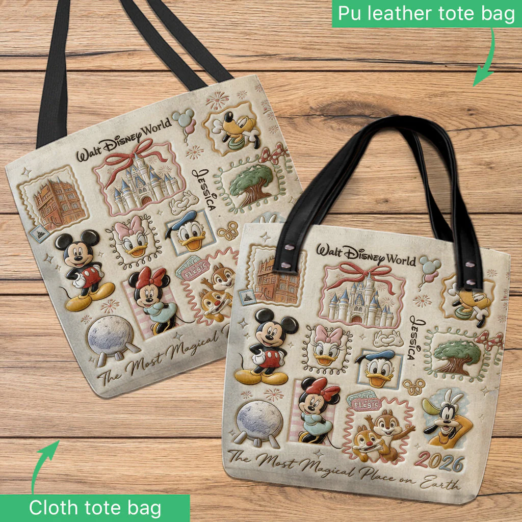 MkMo The Most Magical Place On Earth - Personalized Vintage Tote Bag - Gift For Movie Fans NL122 - Image 4