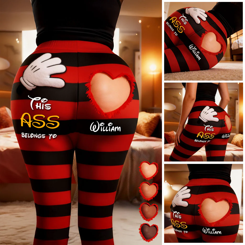 MkMo This Ass Belongs To Him - Personalized Leggings - Gift For Him NL122