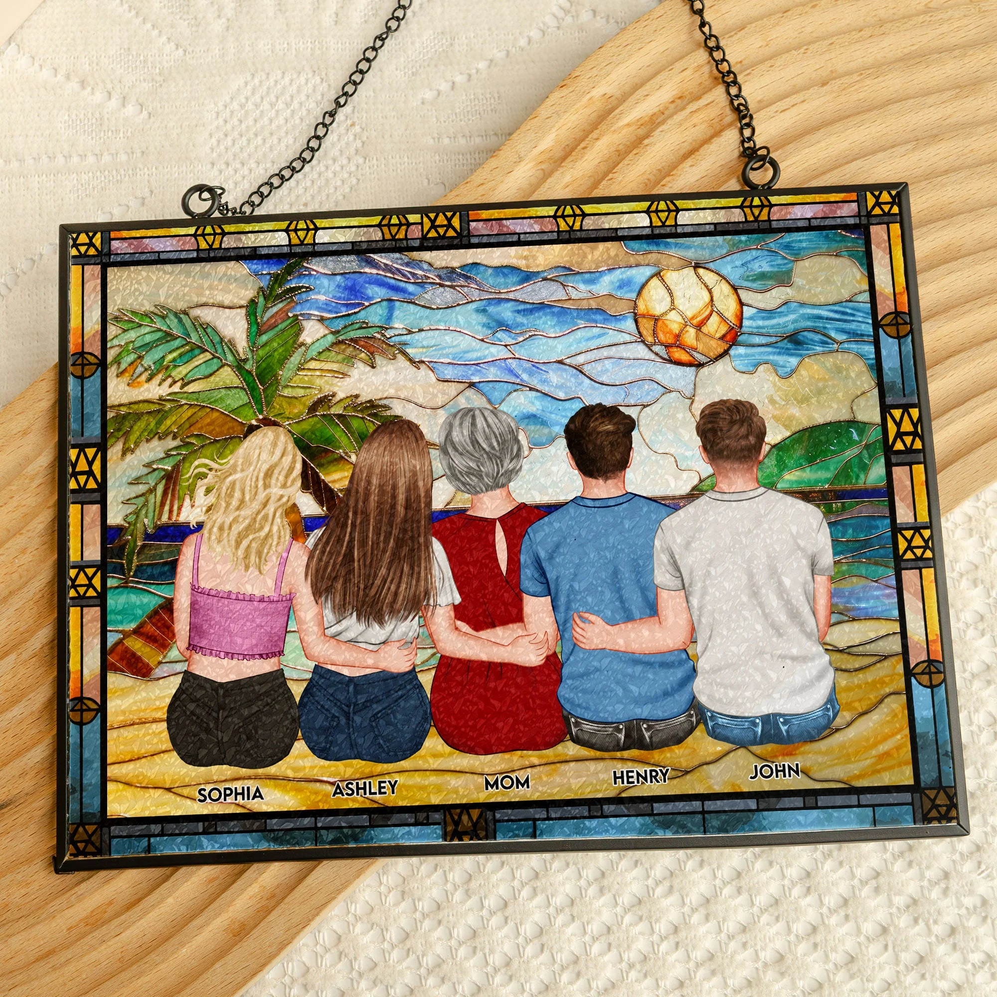 Mom And Her Children - Personalized Window Hanging Window Hanging Suncatcher Ornament  - Gift For Mom, Grandma, Mother's Day | GR24 NA94 - Image 3