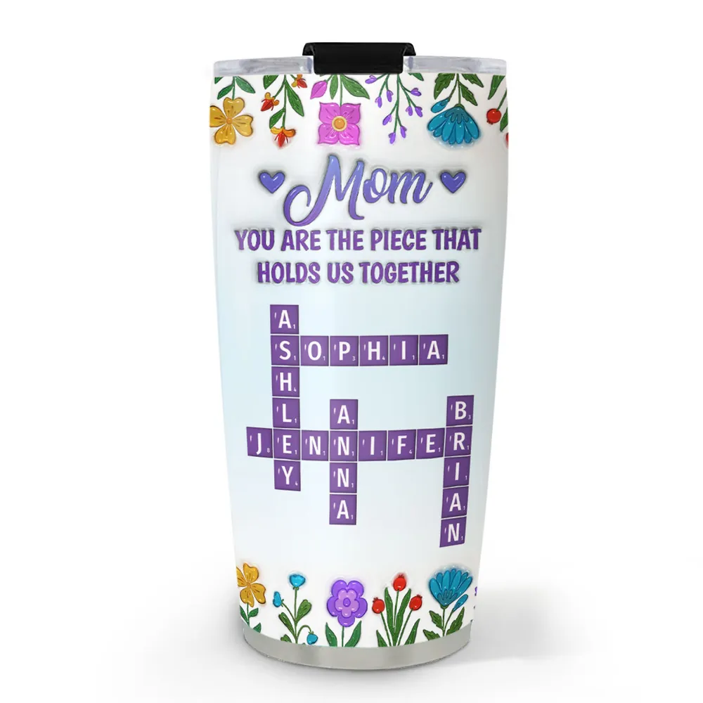 Mom Holds Us Together - Personalized Stainless Steel Tumbler - Gift For Mom, Mother's Day | HN02