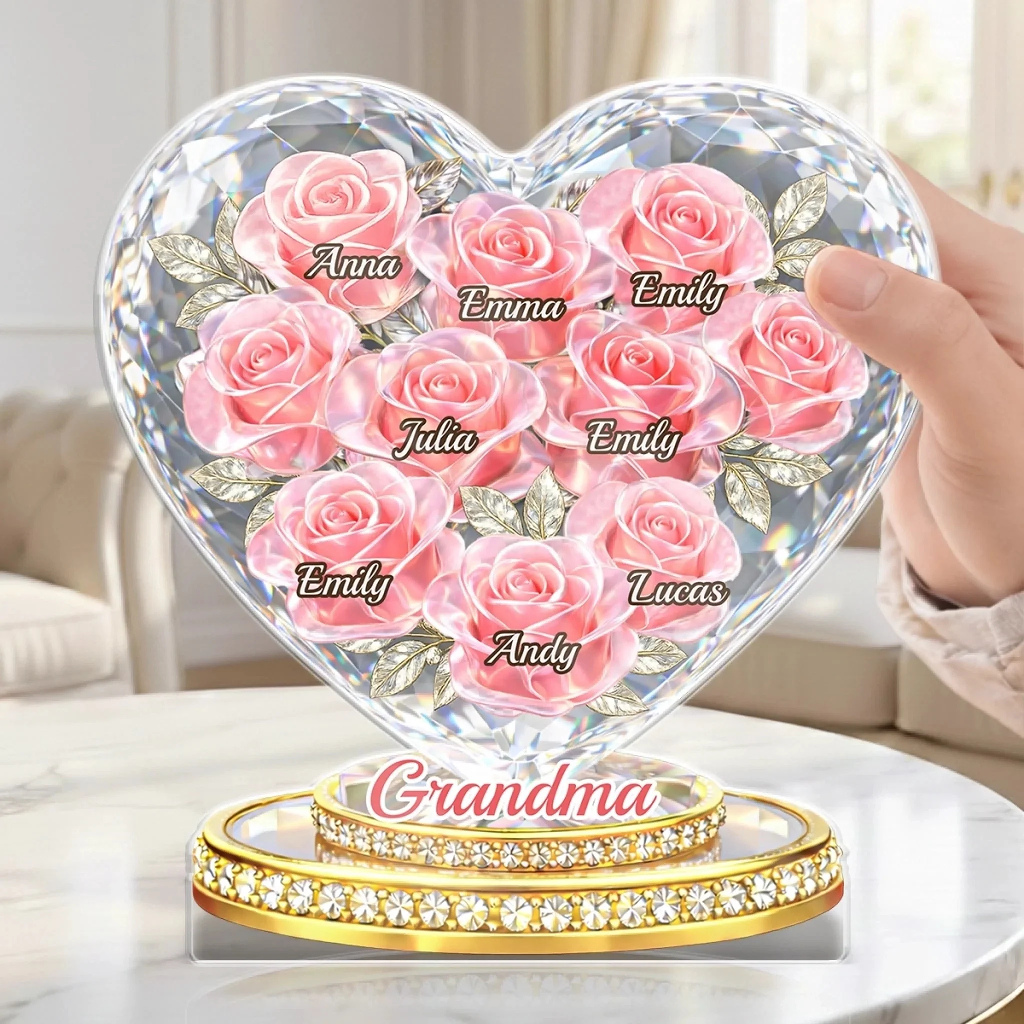 Mom Love Never Ends - Personalized Shape Acrylic Plaque - Gift For Mom, Grandma HN02 - Image 3