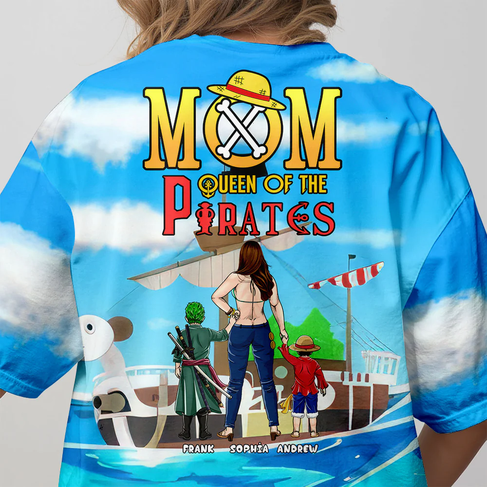 Mom Pirate Kings Of The Ocean - Personalized 3D Tshirt - Gift For Mom , Grandma, Mother's Day | CL11 NA94 - Image 3