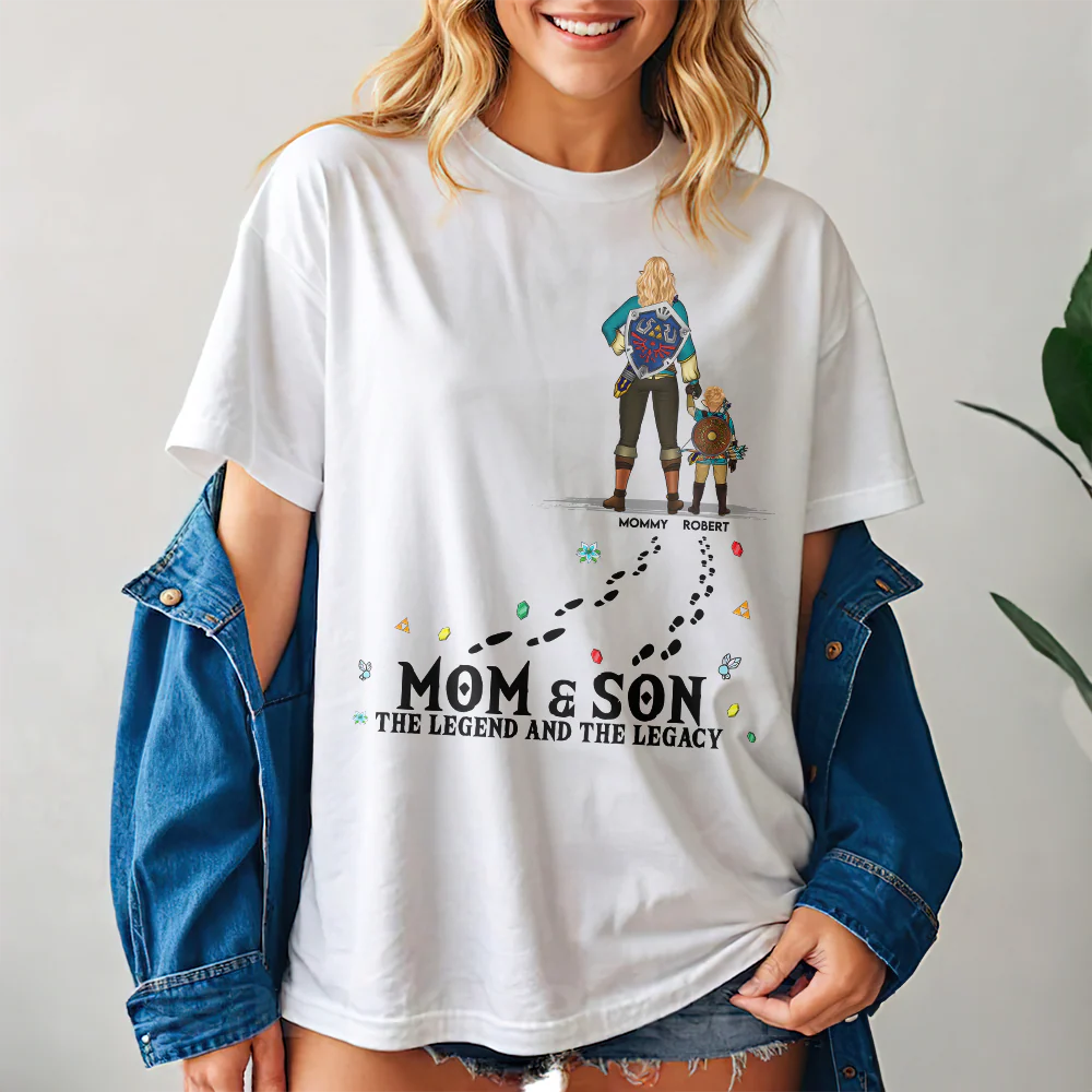 Mom & Son The Legend And The Legacy - Personalized T-shirt - Gift For Mom - Image 4