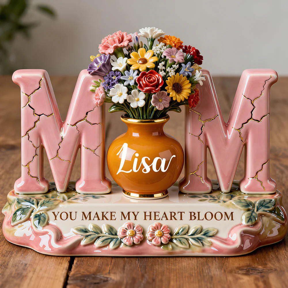 Mom You Make My Heart Bloom - Personalized Acrylic Plaque - Gifts For Mom, Grandma