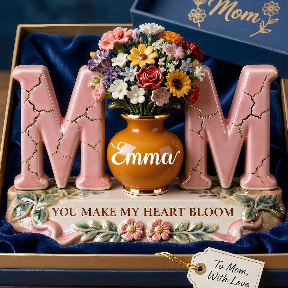 Mom You Make My Heart Bloom - Personalized Acrylic Plaque - Gifts For Mom, Grandma - Image 2