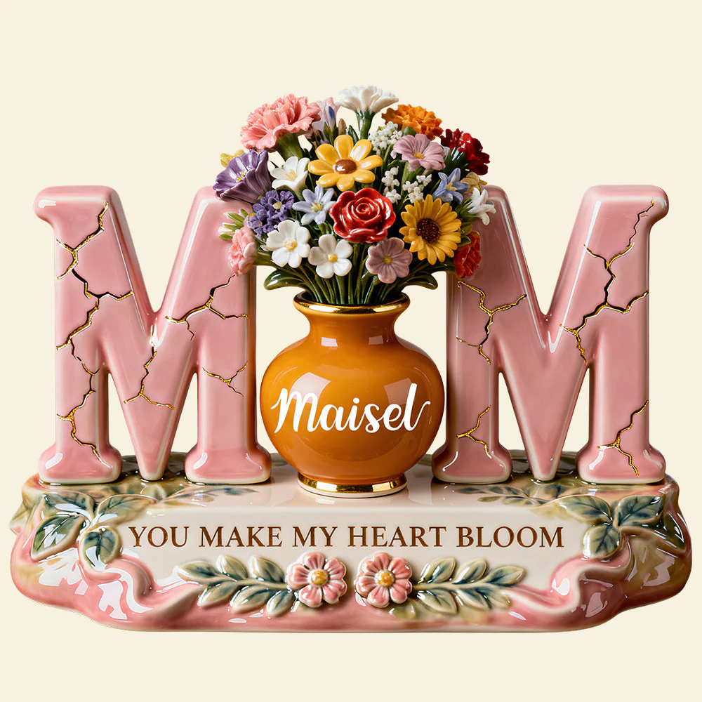 Mom You Make My Heart Bloom - Personalized Acrylic Plaque - Gifts For Mom, Grandma - Image 3