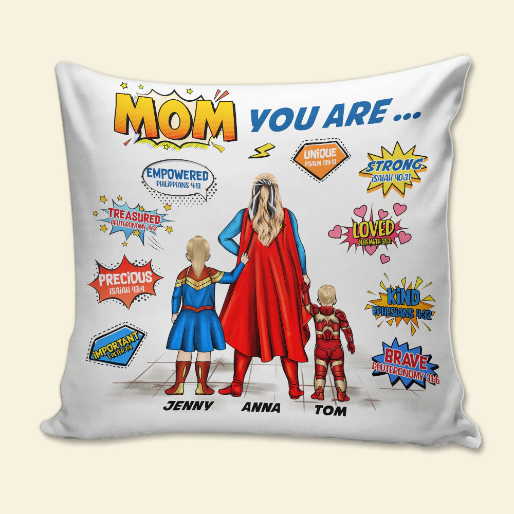 Mom You're Loved And Brave -  Personalized Pillow - Gift For Grandma, Mom, Mothers Day - CL02 NA94 - Image 3