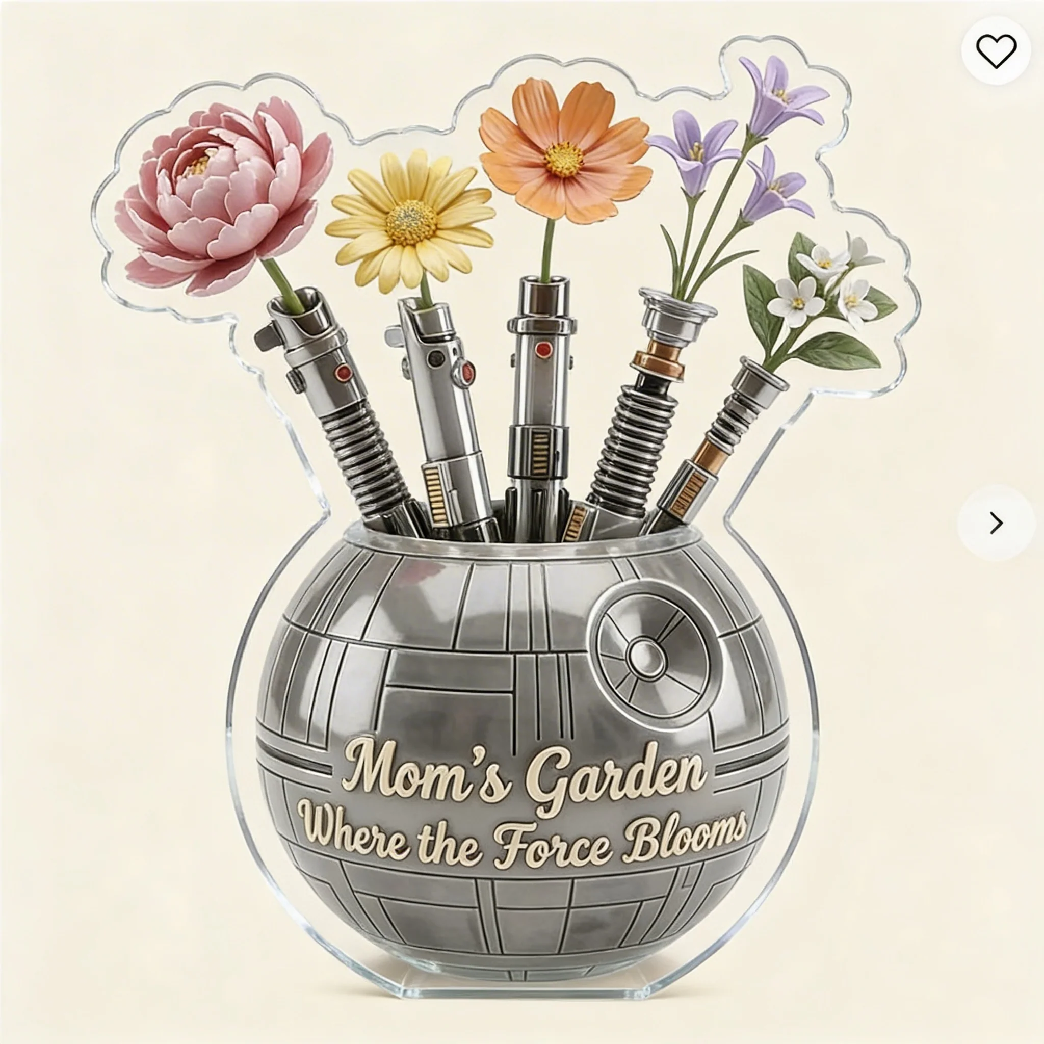 Mom’s Blooming Garden - Personalized Shape Acrylic Plaque - Gift For Mom, Grandma - Image 3