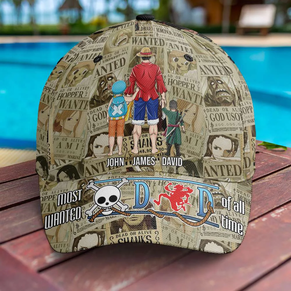 Most Wanted Dad OnPi Pirate Adventure - Personalized Classic Cap -  Anime Gift for Dad, Father's Day | CL11