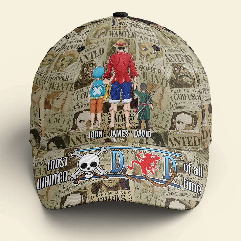 Most Wanted Dad OnPi Pirate Adventure - Personalized Classic Cap -  Anime Gift for Dad, Father's Day | CL11 - Image 4