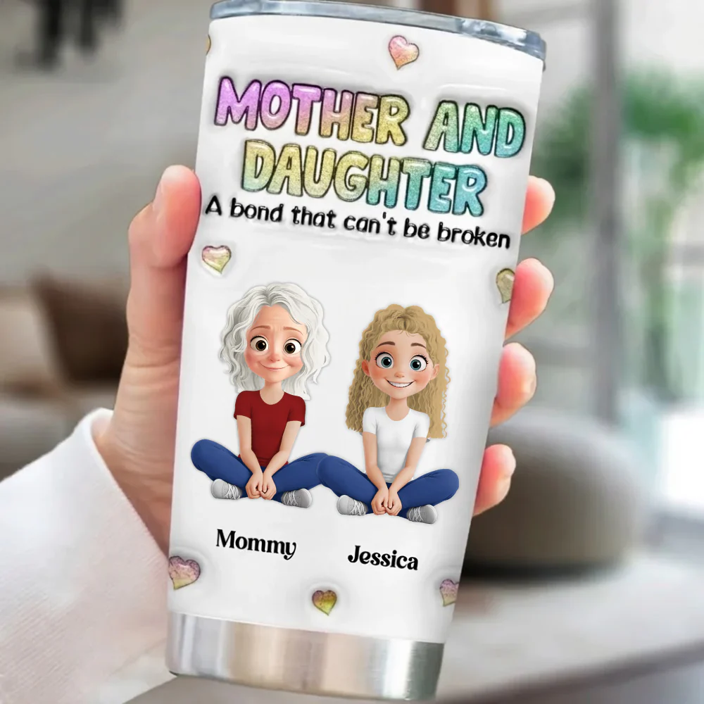 Mother And Daughter - Personalized Stainless Steel Tumbler - Gift For Mom, Daughter, Mother's Day | GR25 HN02 - Image 2
