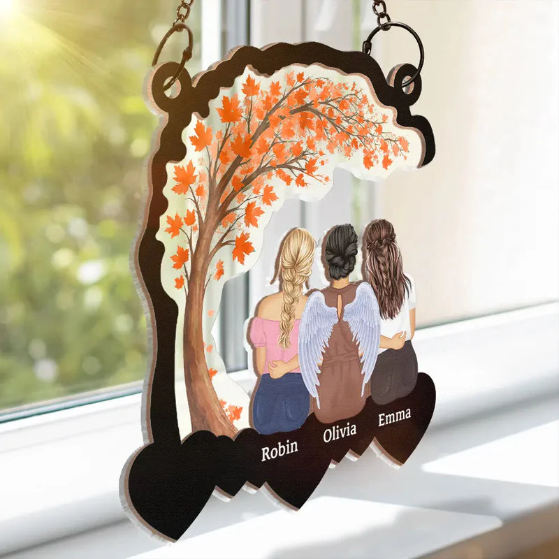 Mother & Daughter Forever Linked Together Heart By Heart - Personalized Window Hanging Suncatcher - Gift For Mom, Mother's Day | GR24 HN02 - Image 4