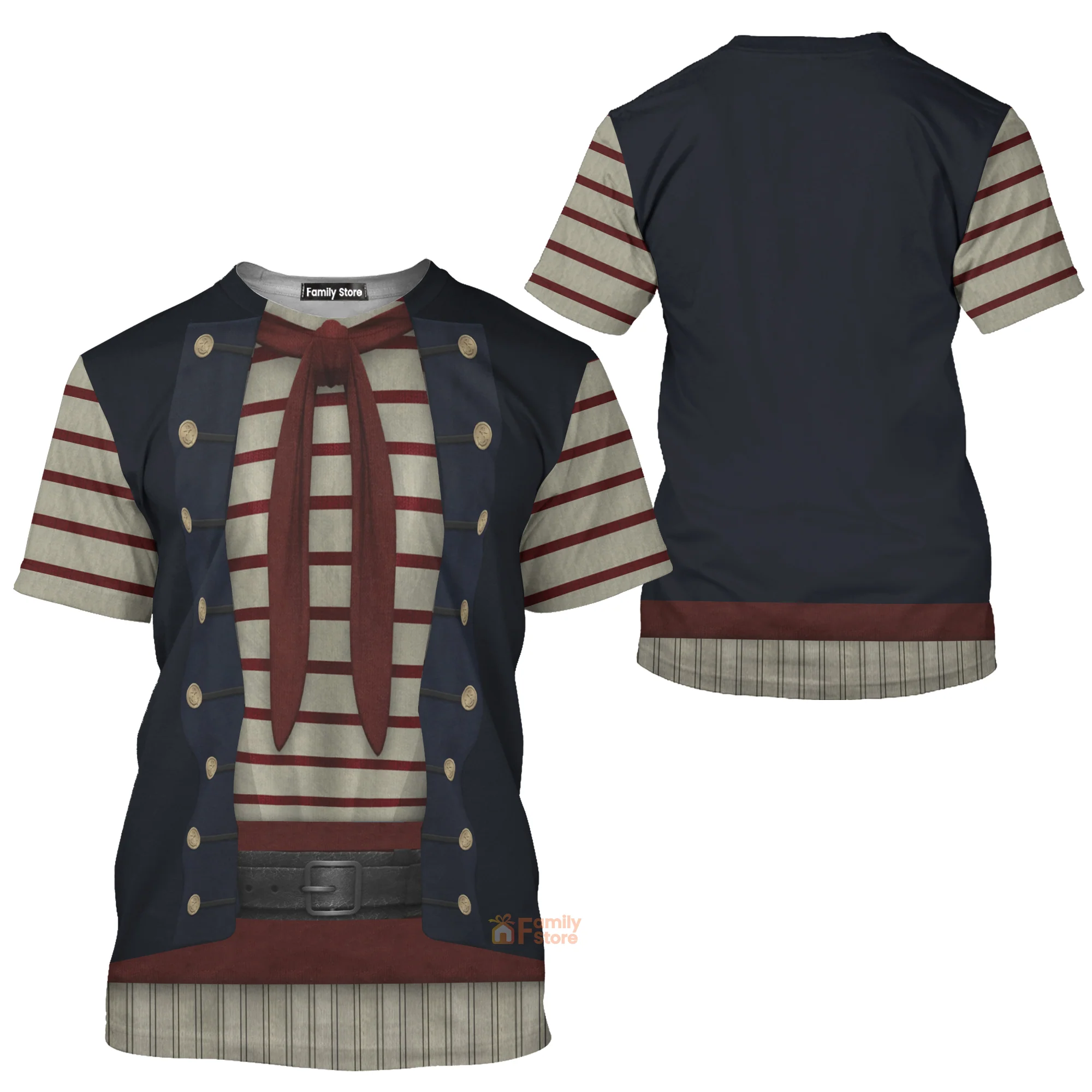 Mr. Smee Peter Pan & Wendy Costume T-Shirt - Image 3