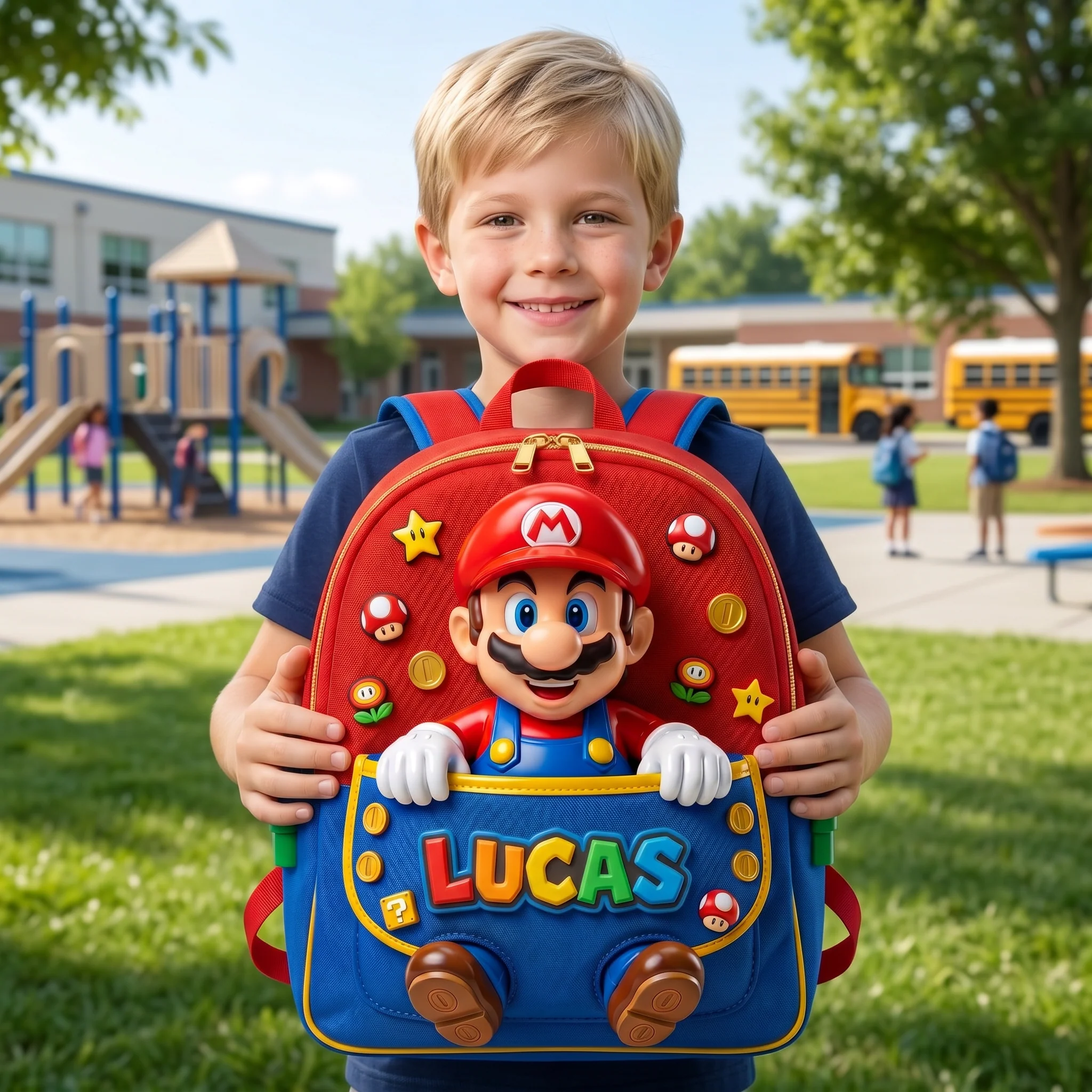 Mrio Characters - Personalized Backpack - Back To School Gift For Kids, Movie Fans