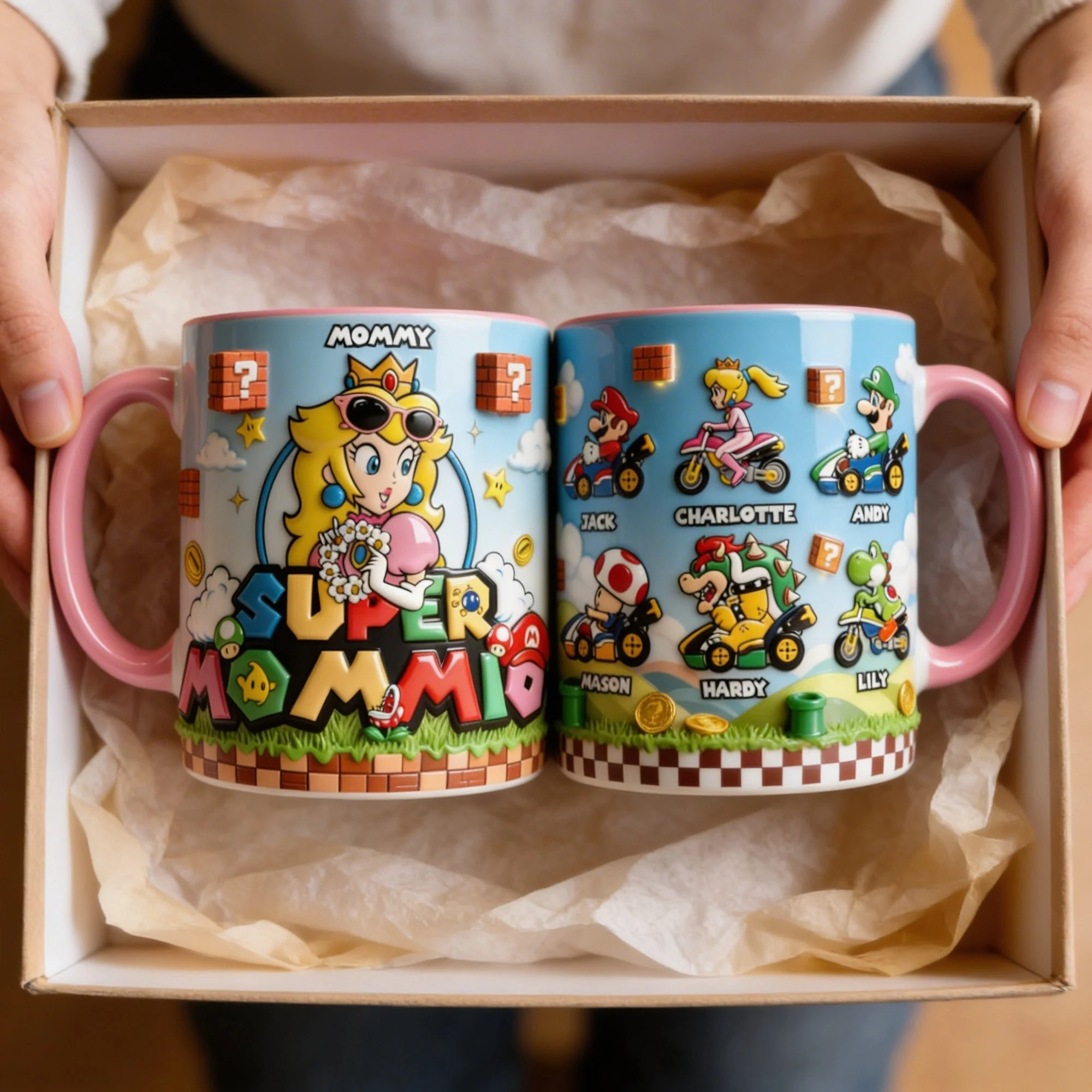 Mrio Super Mom - Personalized Accent Mug - Gift For Mom, Gamers, Fan Movies HH01 - Image 3