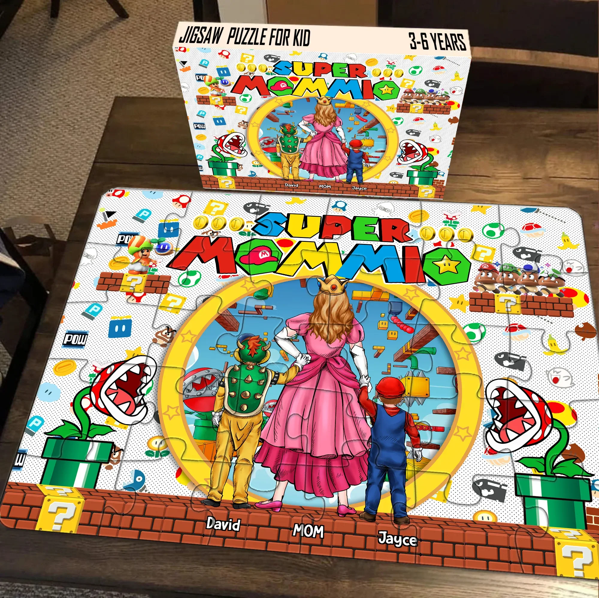 Mrio Super Mommio Gaming - Personalized Puzzle - Gift For Mom
