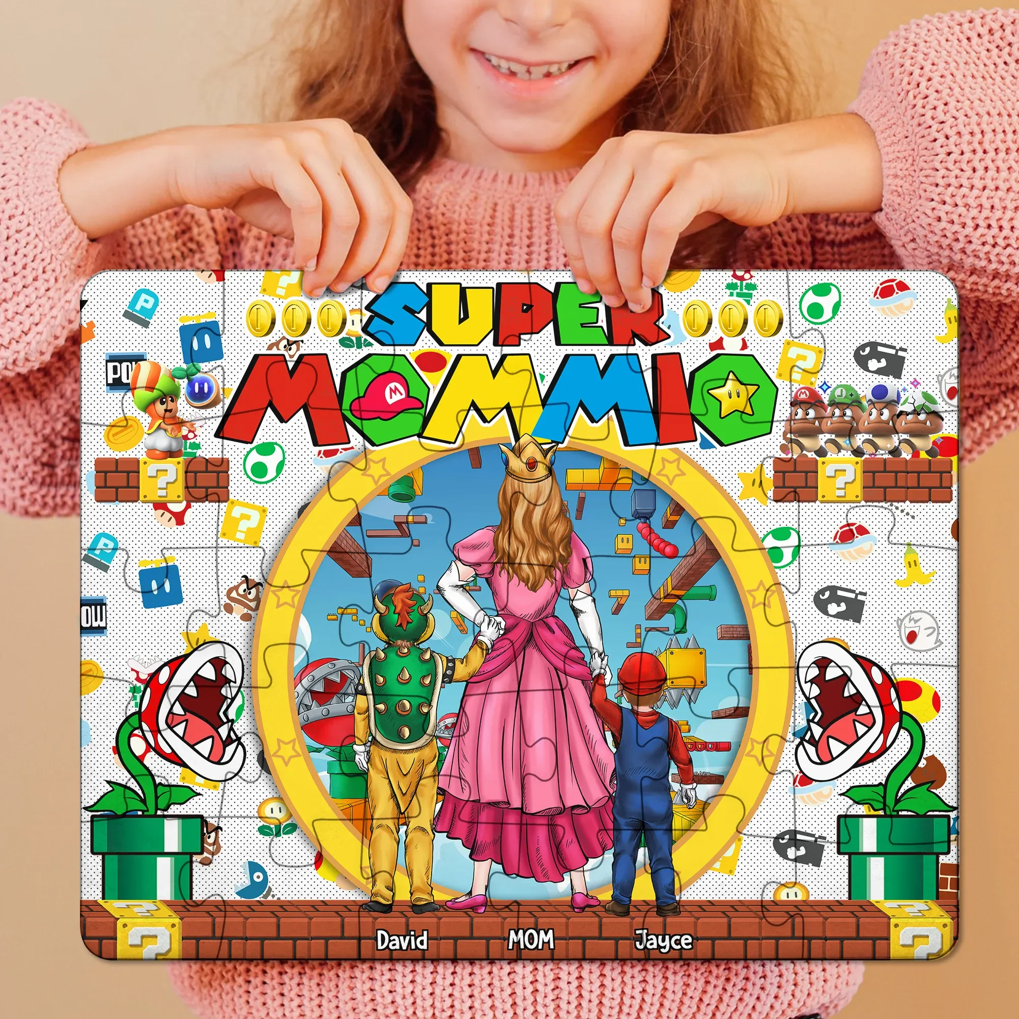 Mrio Super Mommio Gaming - Personalized Puzzle - Gift For Mom - Image 7