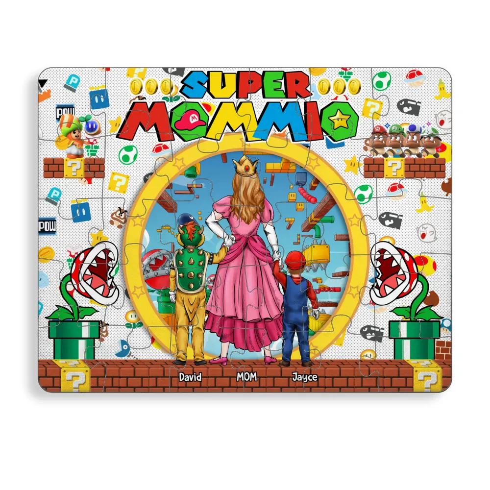 Mrio Super Mommio Gaming - Personalized Puzzle - Gift For Mom - Image 8