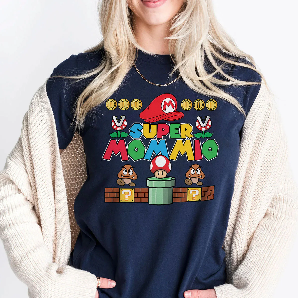 Mrio Super Mommio Gaming - Personalized Shirt 2 Side - Gift For Mom - Image 3
