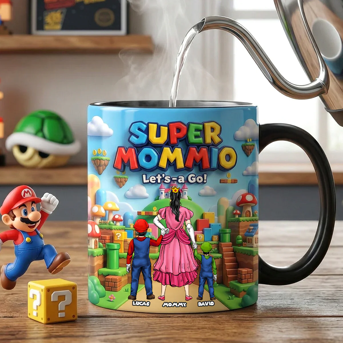 Mrio Super Mommio & Mini Power Squad Magic - Personalized Accent Mug - Gift For Mom - Image 2
