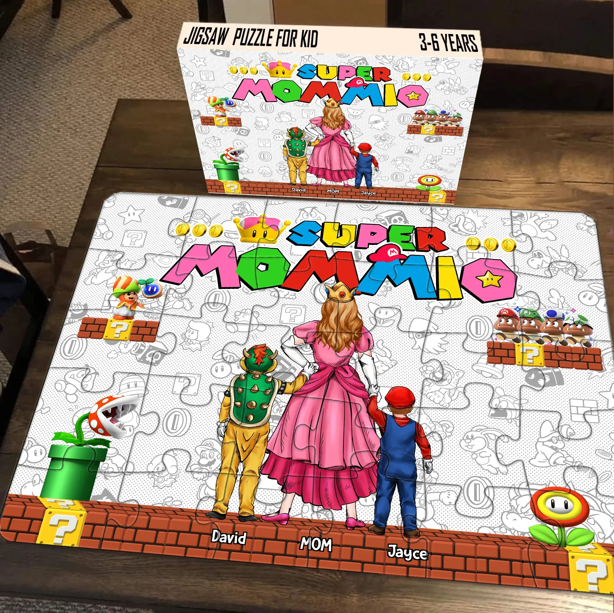 Mrio Super Mommio - Personalized Puzzle - Gift For Mom