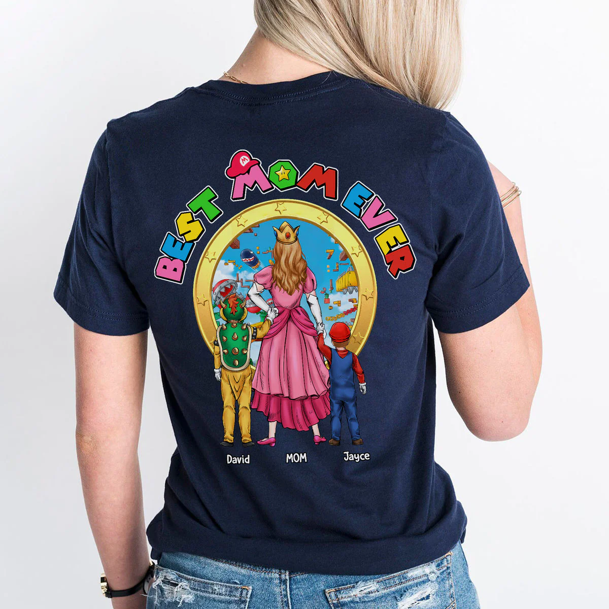 Mrio Super Mommio - Personalized Shirt 2 Side - Gift For Mom - Image 4