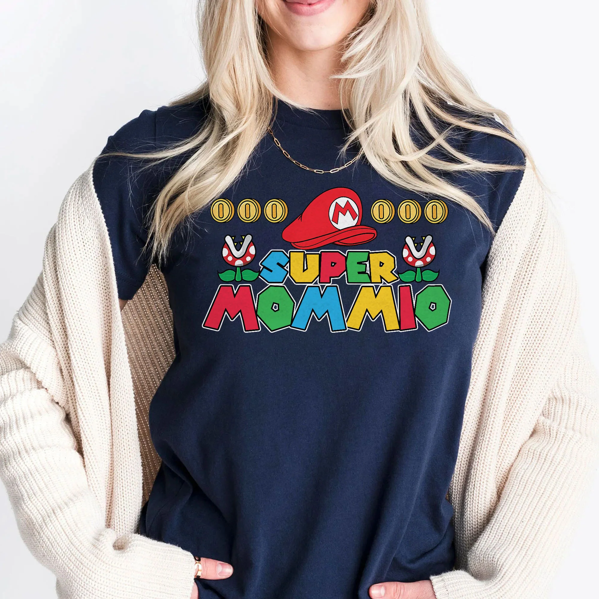 Mrio Super Mummio Best Mom Ever - Personalized Shirt 2 Side - Gift For Mom - Image 3