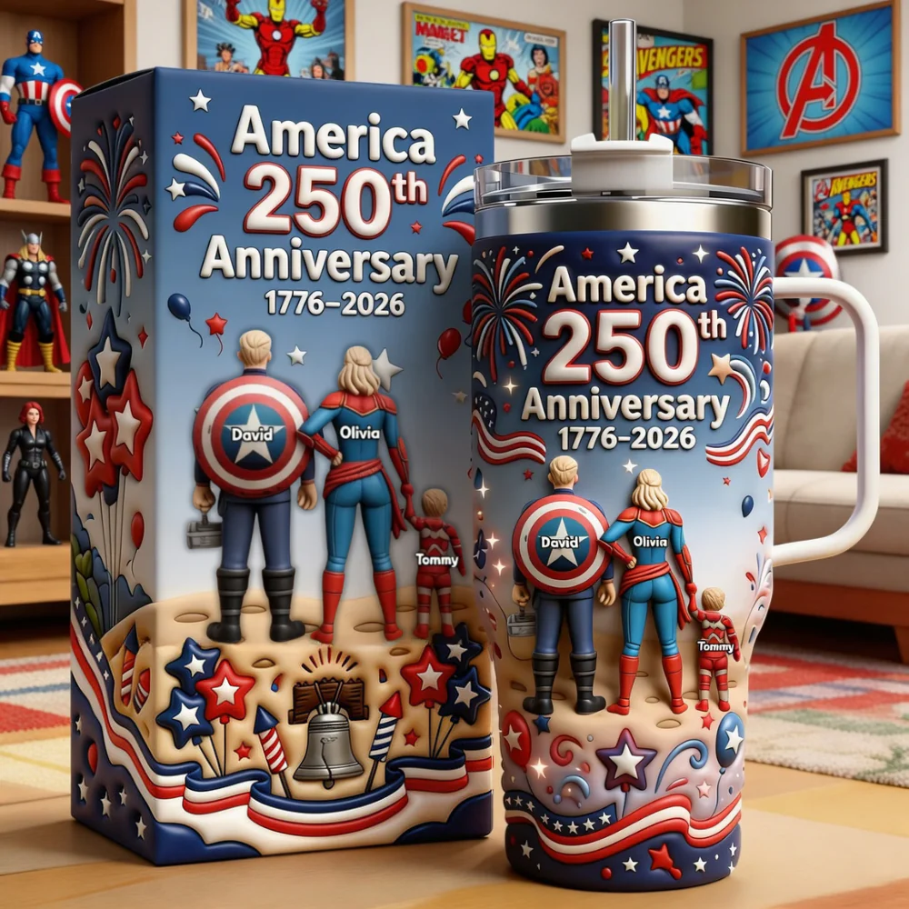 MRVL America 250th Anniversary 1776-2026 - Personalized Tumbler - Patriotic Gift For Family